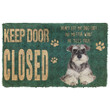 Dog Paw Doormat Home Decor Keep Door Closed Miniature Schnauzers Dog