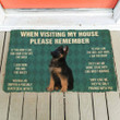 Doormat Home Decor Please Remember German Shepherd Puppy Dogs House Rules For Dog Lovers