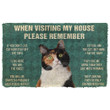 Japanese Bobtail Cat House Rules Please Remember Doormat Home Decor
