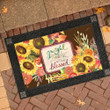 Grateful Thankful And Very Blessed Bouquet Design Doormat Home Decor