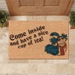 Design Doormat Home Decor Labyrinth Worm Cup Of Tea