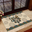 Puerto Rico Mandala Flower Patchwork Design Doormat Home Decor