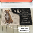 Doormat Home Decor Custom Name Cool American Staffordshire Terrier Kisses Fix Anything