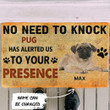 3d No Need To Knock Pug Dog Custom Name Design Doormat Home Decor