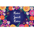 Burst Of Flowers Home Sweet Home Design Doormat Home Decor