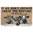 3d Peeking Animals Check The Cow Pasture Custom Name Design Doormat Home Decor