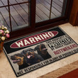Nice Design Doormat Home Decor Warning This Property Protected By Rottweiler