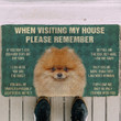 Awesome Pomeranian Dogs When Visiting My House Doormat Home Decor