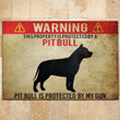 Gift For Pit Bull Lovers Pit Bull This Property Is Protected Design Doormat Home Decor