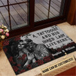 Rose Doormat Home Decor Custom Name Skull Tattooist And Inked Lady Live Here