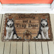 3d Definitely Not A Trap Door Husky Guards Doormat Home Decor
