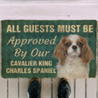 3d Approved By Our Cavalier King Charles Spaniel Pinscher Design Doormat Home Decor