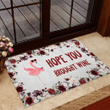 Cool Doormat Home Decor Hope You Brought Wine Flamingo Flower