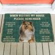 Ideal Shetland Sheepdog Lives Here You're Guest Doormat Home Decor