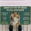 Ideal Shetland Sheepdog Lives Here You're Guest Doormat Home Decor