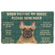 Amazing French Bulldog Dog When Visiting My House Doormat Home Decor
