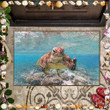 Impressive Beauty Of Turtle Animal Ocean Photo Design Doormat Home Decor