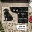 3d Gift For Dog Lovers Cane Corso Kisses Fix Anything Custom Name Doormat Home Decor
