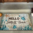 Cool Design Doormat Home Decor Hello Salty Lil' Beach Turtle