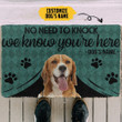 Sweet Beagle Custom Name Doormat Home Decor We Know You're Here