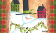Christmas Winter Snowman Garland Design Doormat Home Decor