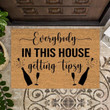 Love Alcohol Doormat Home Decor Everybody In This House Getting Tipsy