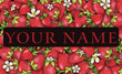 Fresh Fruit Strawberry Collage Custom Name Design Doormat Home Decor