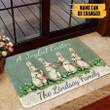 3d A Joyful Easter The Bunny Family Custom Name Doormat Home Decor