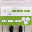 3d Green And White Golf Welcome Home Come Home Safe Doormat Home Decor