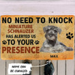 3d Design Doormat Home Decor No Need To Knock Miniature Schnauzer Dog Custom Name Gift Idea
