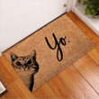 Cat Yo Funny Peeking Kitty Design Doormat Home Decor