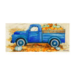 Pumpkin Happy Farm Blue Truck Design Doormat Home Decor