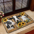 Wonderful Farm Cow Sunflower Doormat Home Decor