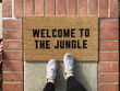 Welcome To The Jungle Funny Family Quote Design Doormat Home Decor