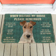 Awesome Design Doormat Home Decor Please Remember Fox Terrier Dogs House Rules