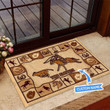 Doormat Home Decor Custom Name Calf Roping Basic Brown Symbols