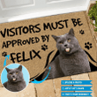 Custom Name Design Doormat Home Decor Visitors Must Be Approved By Cat