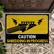 Caution Shredding In Progress Design Doormat Home Decor