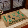 No Pricks Allowed Cactus Doormat Home Decor