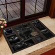 Cool Black Cat Realistic Design Doormat Home Decor