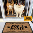 Doormat Home Decor Custom Name Welcome To Our Dog House
