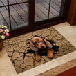 Lovely Dachshund Puppy Cracking Design Doormat Home Decor
