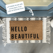 Hello Beautiful Funny Text Design Doormat Home Decor
