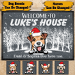 Merry Christmas Welcome To Dog's House Gift For Dog Lovers Design Doormat Home Decor
