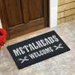 Metalheads Welcome Vintage Navy Theme Design Doormat Home Decor