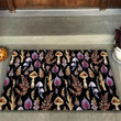 Magical Mushroom Types Aesthetic Black Design Doormat Home Decor