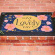 Big Moon And Flowers Have A Lovely Day Design Doormat Home Decor