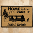 Custom Name Doormat Home Decor Camping Home Is Where You Park It