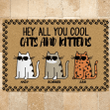 Custom Name Design Doormat Home Decor Hey All You Cool Gift For Cat Lovers
