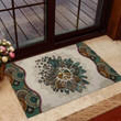 Symbol Of Peace Hippie Mandala Design Doormat Home Decor